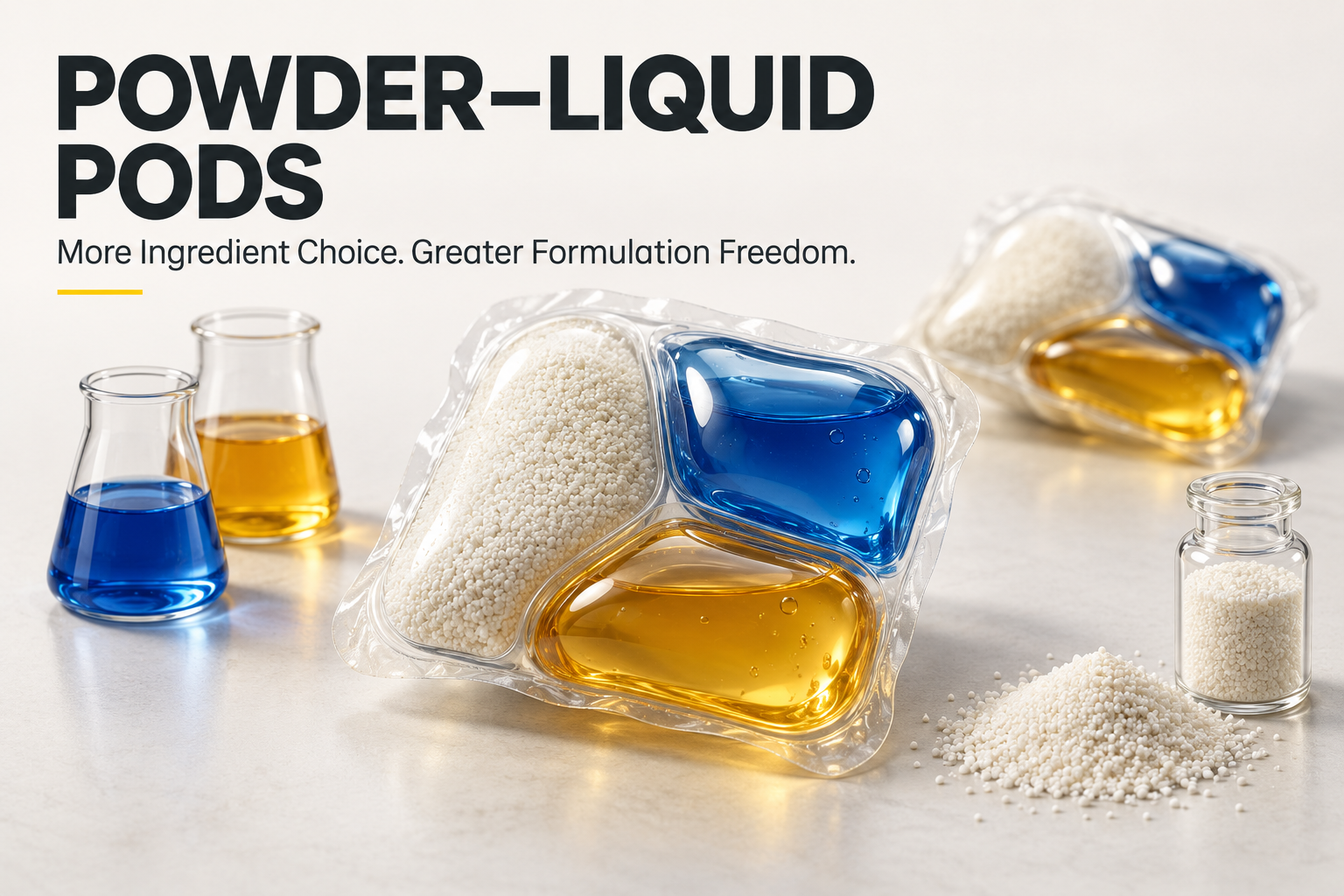 Powder–Liquid Pods: Why Hybrid Formulations Enable Better Cleaning Performance